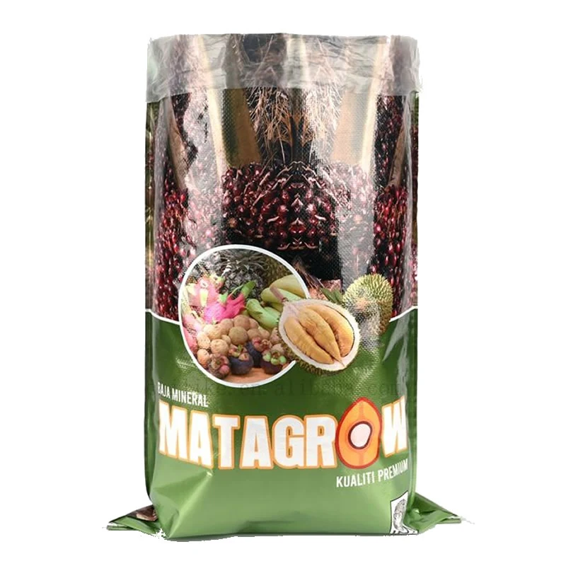 Raja Minekal MATAGROW premium fertiliser bag in green BOPP laminated woven PP
