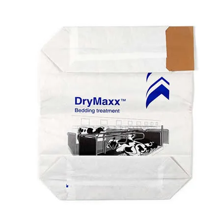 Multiwall paper valve bag printed for bedding treatment product